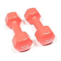 OLIVE O'LIVE Vinyl Dumbbells 4 Kg Red (Pair)