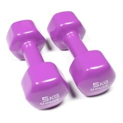 OLIVE O'LIVE Vinyl Dumbbells 5 Kg Lilac (Pair)