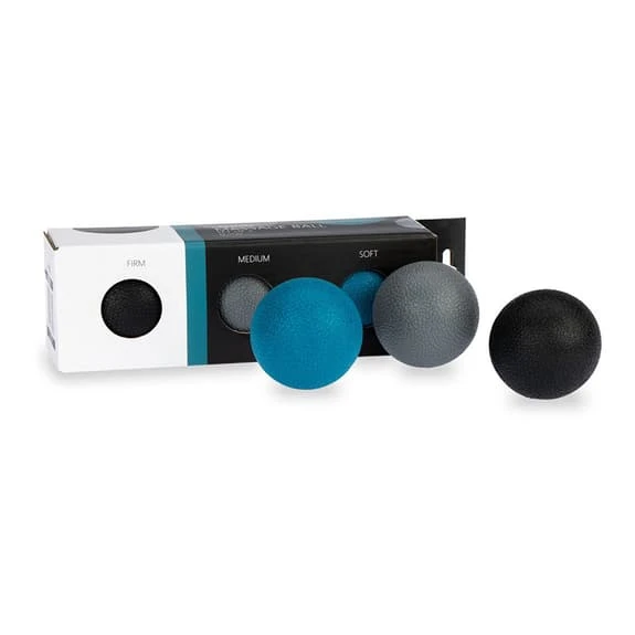Avento 5 Cm Massage Ball Black Grey Blue (3 Units) - Image 3