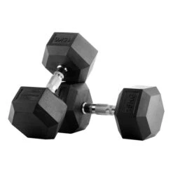 Bodytone Hexagonal Rubber Dumbbells 15 Kg (pair)