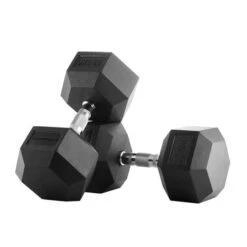Bodytone Hexagonal Rubber Dumbbells 22.5 Kg (pair)