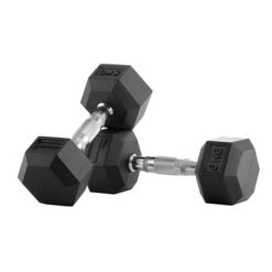 Bodytone Hexagonal Rubber Dumbbells 5 Kg (pair)
