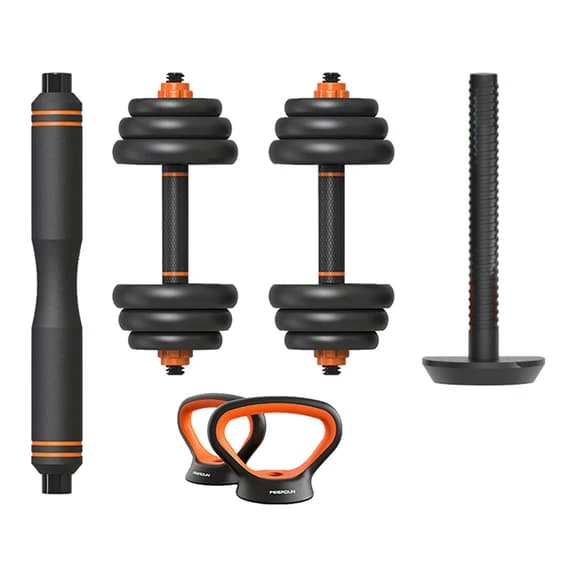 FED Xiaomi 20 Kg Barbell, Discs And Kettlebell Set