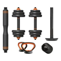 FED Xiaomi 20 Kg Barbell, Discs And Kettlebell Kit + Sensor Move It