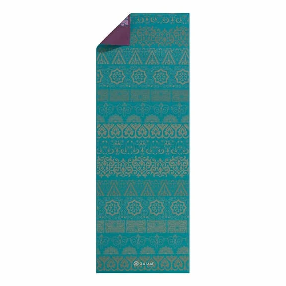Gaiam Premium Reversible 6 Mm Yoga Mat Turquoise Blue Violet - Image 2
