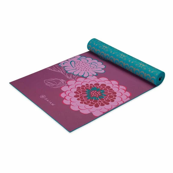 Gaiam Premium Reversible 6 Mm Yoga Mat Turquoise Blue Violet - Image 6