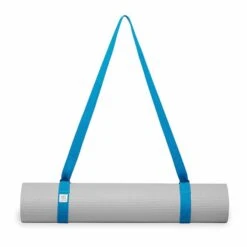 Gaiam Easy Cinch Yoga Mat Strap Pink Blue