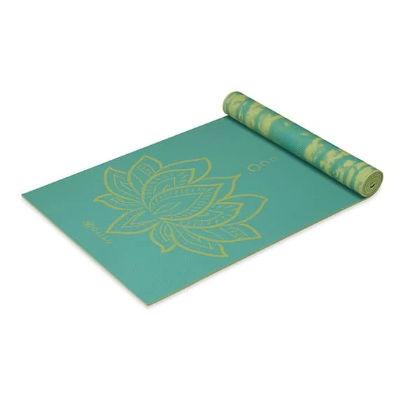 Mat Gaiam Reversible Lotus 6 Mm Blue Green - Image 2