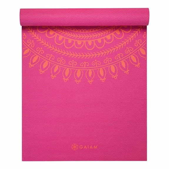 Gaiam Brigth Marrakesh Premium Yoga 6 Mm Mat Pink Orange - Image 2