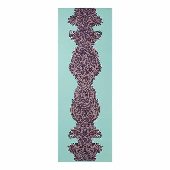Gaiam Zara Rogue Yoga Premium 6 Mm Mat Light Blue Red - Image 2
