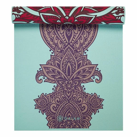 Gaiam Zara Rogue Yoga Premium 6 Mm Mat Light Blue Red - Image 4