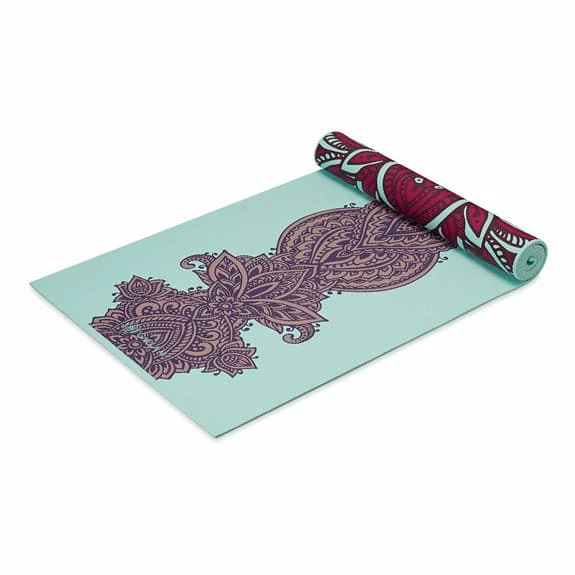 Gaiam Zara Rogue Yoga Premium 6 Mm Mat Light Blue Red - Image 6