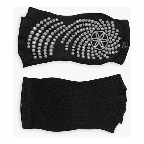 Gaiam Grippy Women Anti-Slip Socks Black Grey (2 Pairs) - Image 2