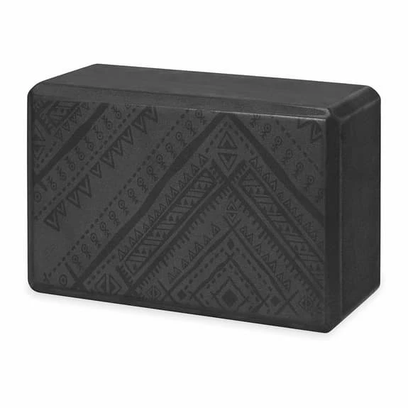 Gaiam Printed Yoga Block Black
