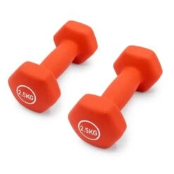 Leffort 2.5 Kg Neoprene Dumbbells Red (Pair)