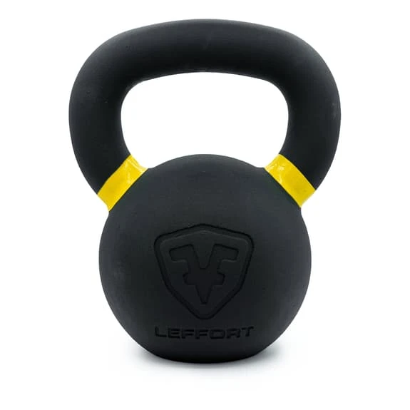 Leffort 16 Kg Iron Kettlebell Black Yellow - Image 2