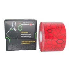 Muscle Tape Thera-Band Kinesiology Tape 5cmx5m Pre-cut Red