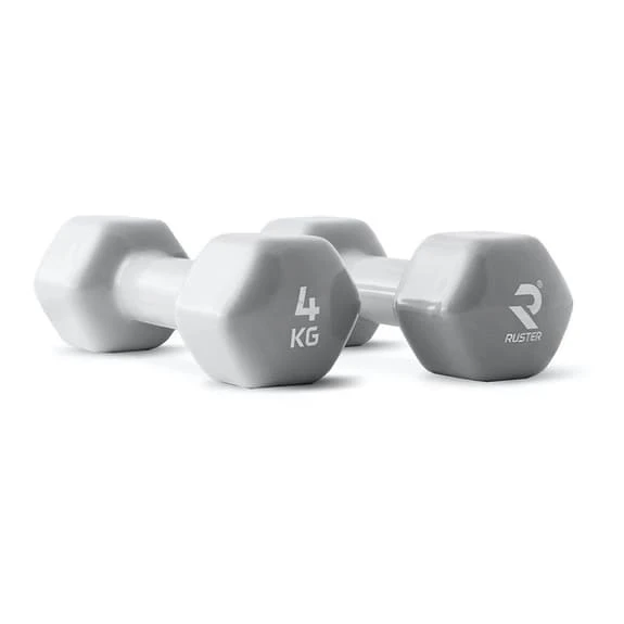 Ruster Studio Dumbbells 4 Kg Grey (Pair)