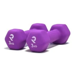 Ruster Neoprene 3 Kg Dumbbells Lilac (Pair)