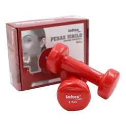 Softee Vinyl Dumbbells 1 Kg Red (Pair)