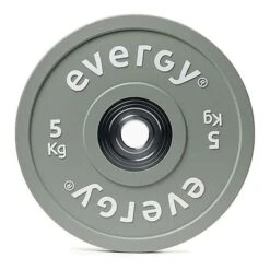 Evergy Fitness Bumper Color Elite Olympic Disc 5 Kg Grey