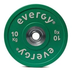 Evergy Fitness Bumper Color Elite Olympic Disc 10 Kg Green