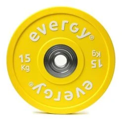 Evergy Fitness Bumper Color Elite Olympic Disc 15 Kg Yellow