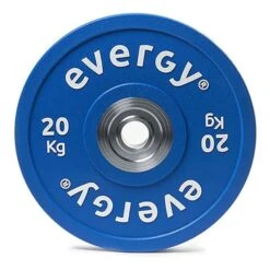Evergy Fitness Bumper Color Elite Olympic Disc 20 Kg Blue
