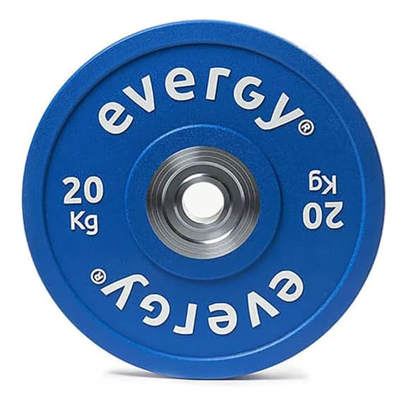 Evergy Fitness Bumper Color Elite Olympic Disc 20 Kg Blue
