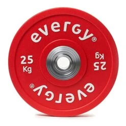 Evergy Fitness Bumper Color Elite Olympic Disc 25 Kg Red
