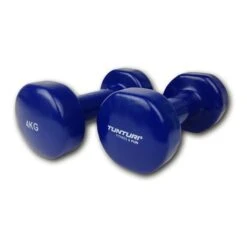Tunturi Vinyl 4 Kg Dumbbells Blue (Pair)