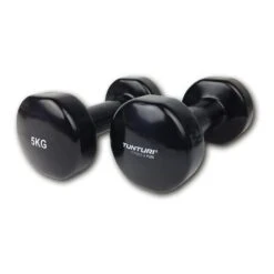 Tunturi Vinyl 5 Kg Dumbbells Black (Pair)