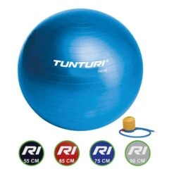 Tunturi 75 Cm Pilates Ball Blue