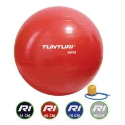 Tunturi 65 Cm Pilates Ball Red